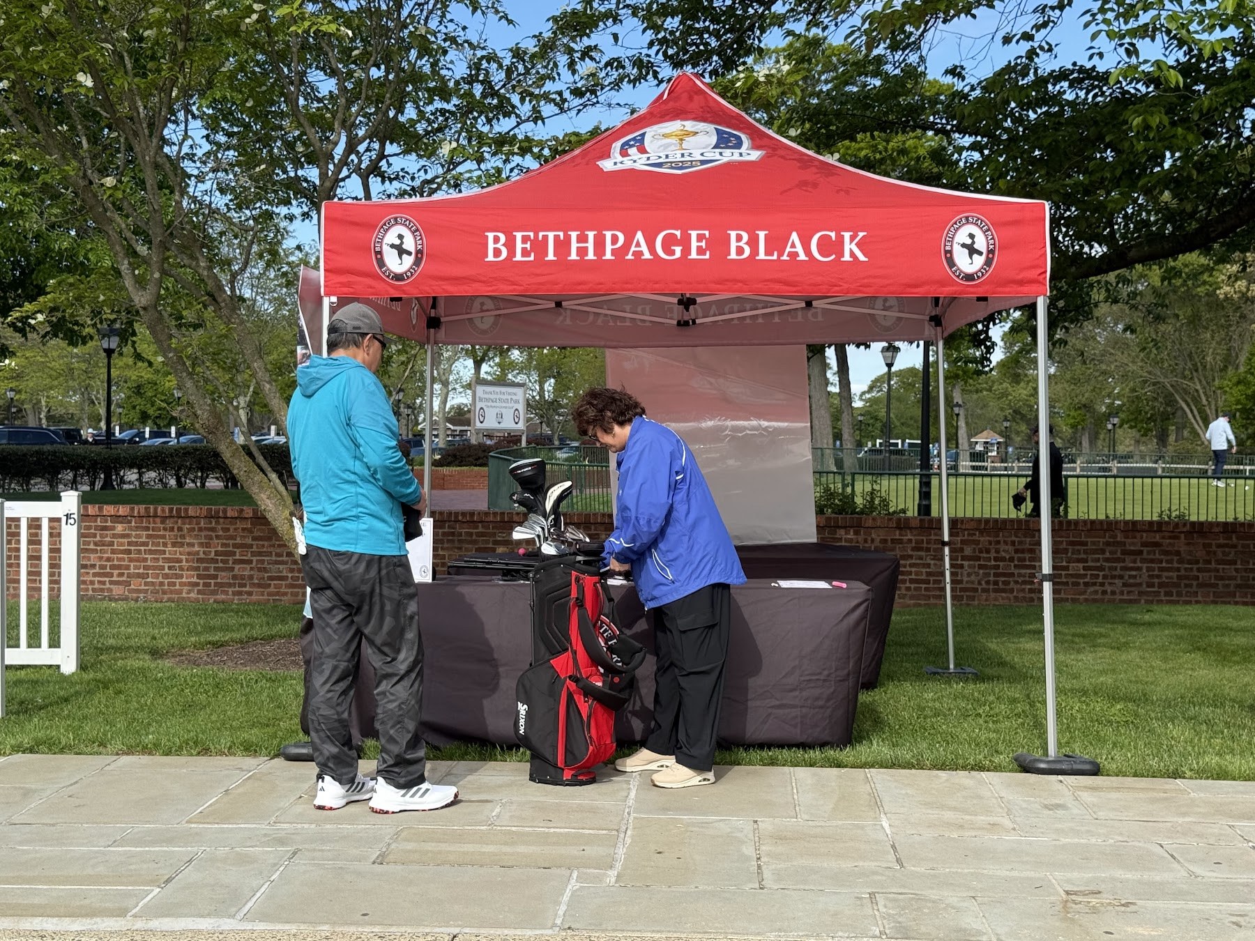 Art Cup Preview Round welcome and registration area at Bethpage Black